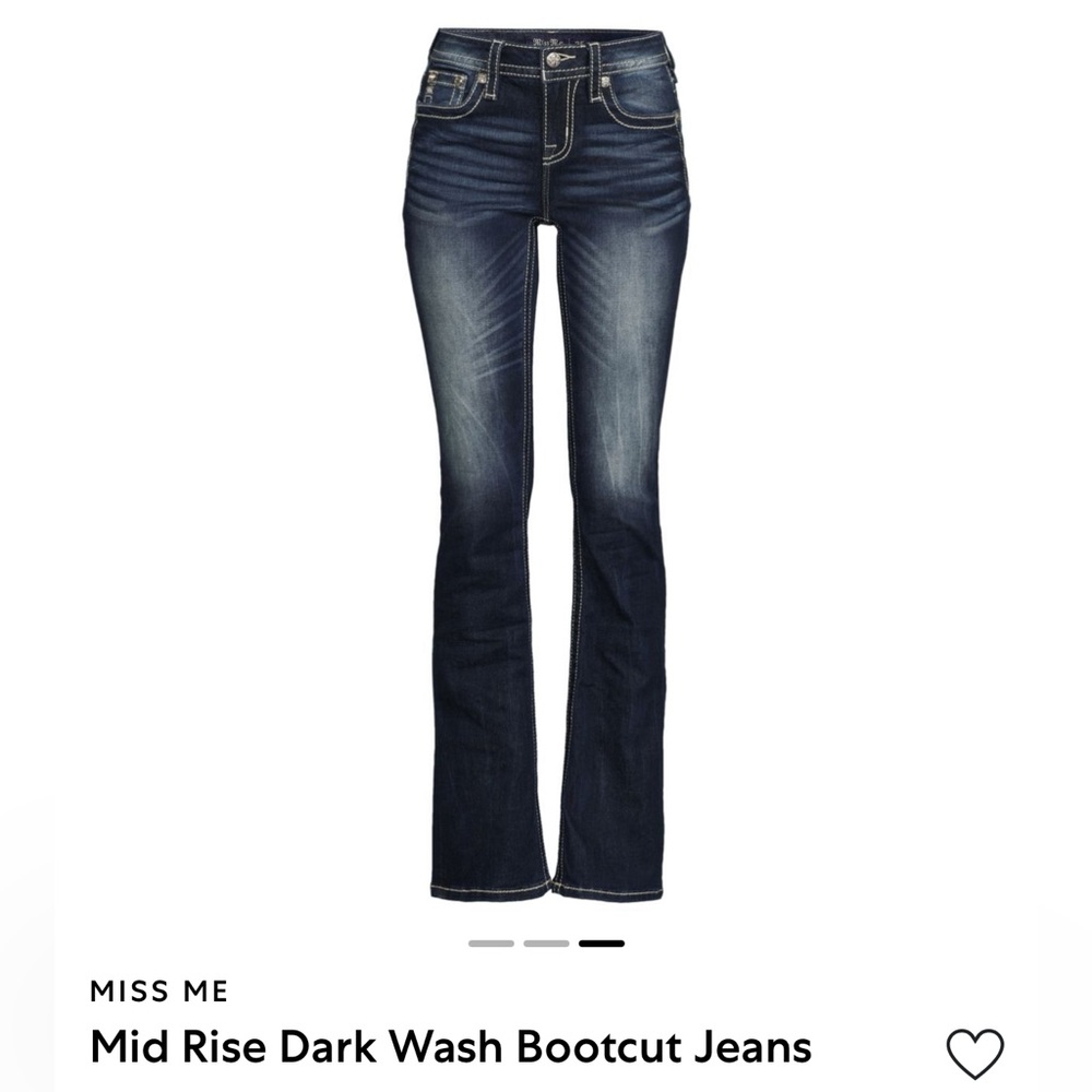 Miss Me mid rise bootcut dark wash jeans